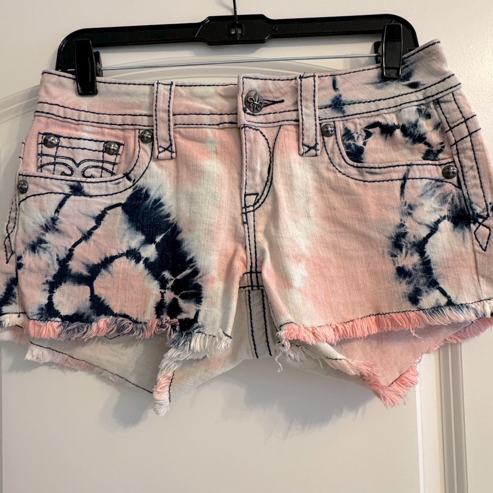 Rock Revival tie dye denim shorts size 27